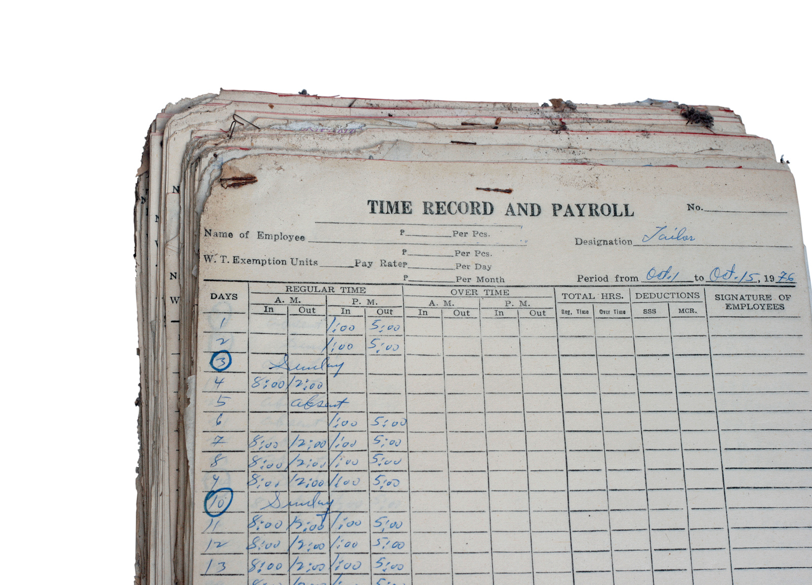 Old Time Record and Payroll